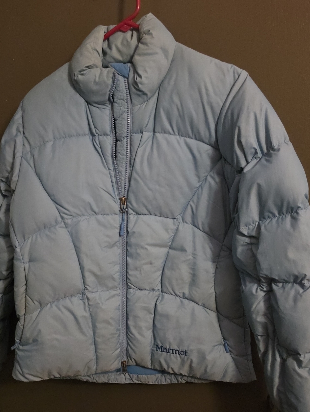 Marmot Light Blue Quilted Insulated Puffer Jacket